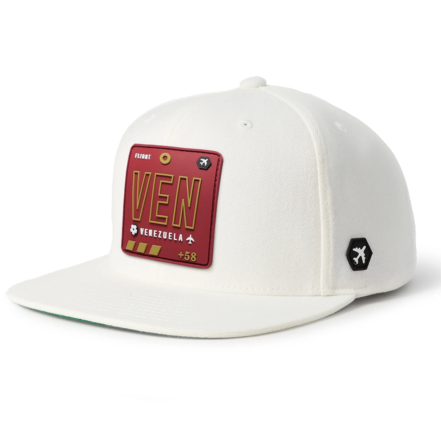 VEN - Venezuela Flat Snapback Blanca/Vinotinto